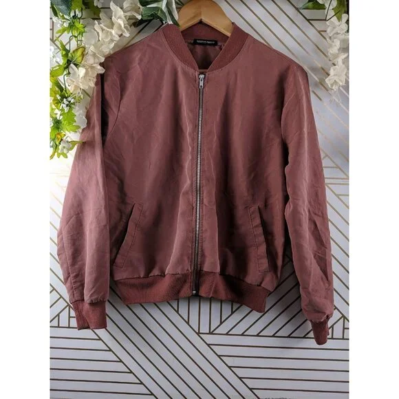 American Apparel Women's Zip Up Jacket Orange Size Large READ - Picture 3 of 8